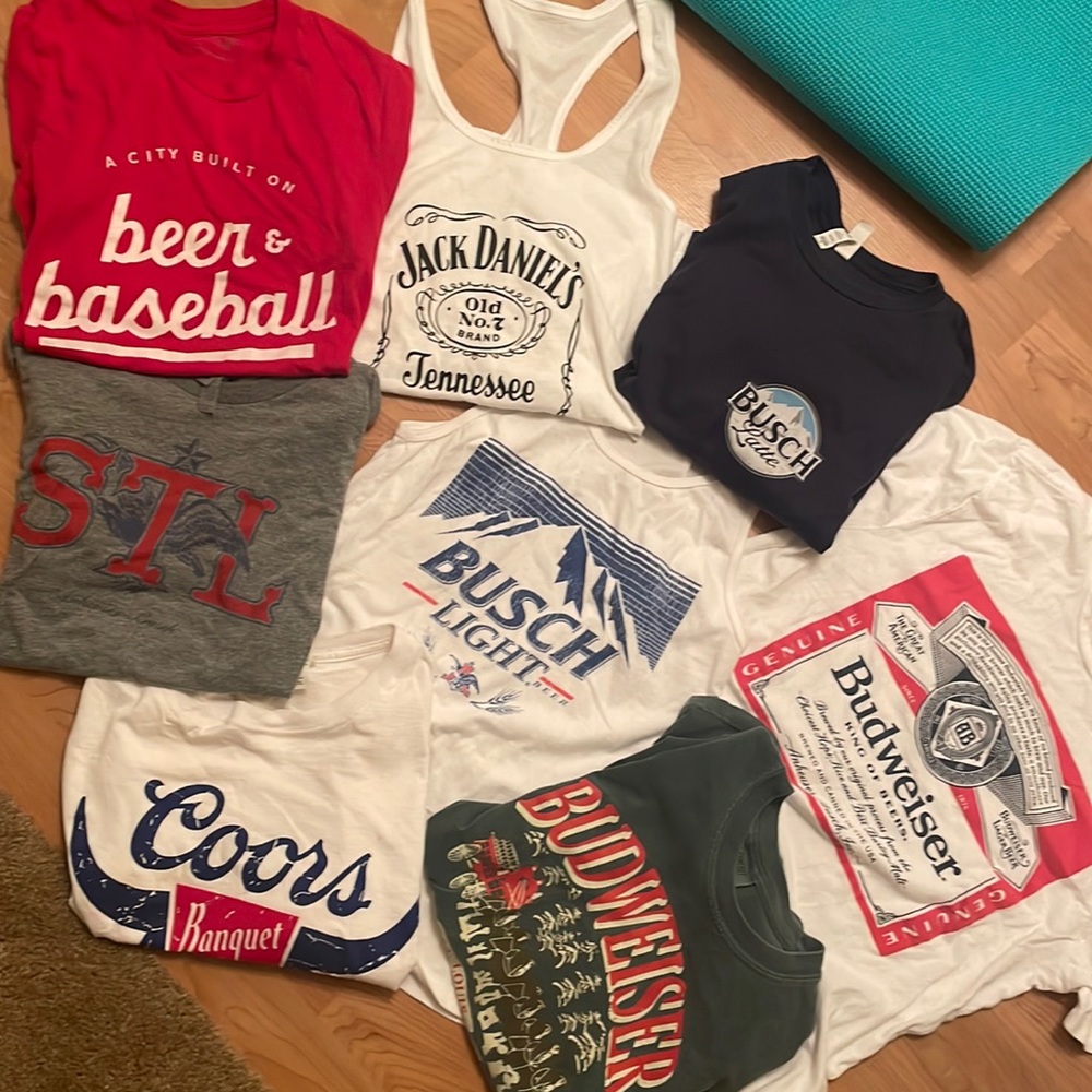 Assortment of women’s branded shirts